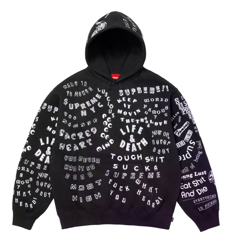 SUPREME TOO DEADLY HOODED SWEATSHIRT-BLACK