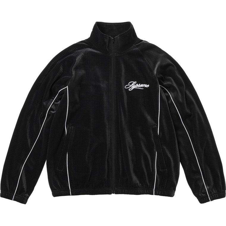 SUPREME VELOUR MESH TRACK JACKET-BLACK