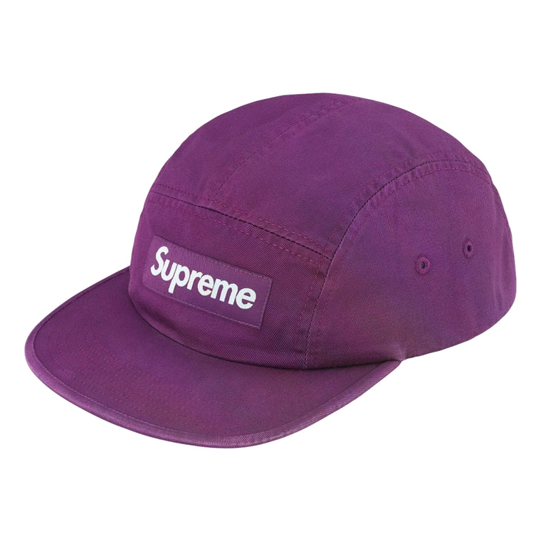 SUPREME WASHED CHINO TWILL CAMP CAP-PURPLE