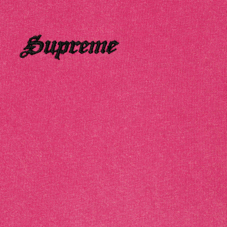 SUPREME WASHED S/S TOP-MAGENTA