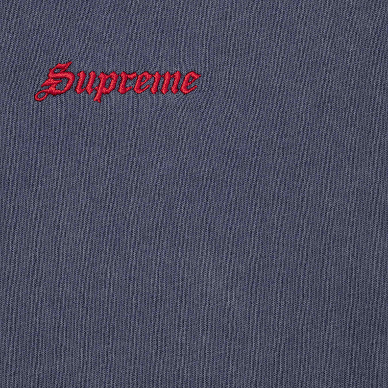 SUPREME WASHED S/S TOP-NAVY
