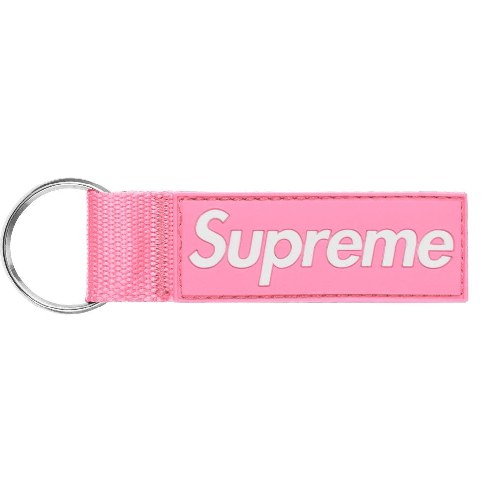 SUPREME WEBBING KEYCHAIN-PINK