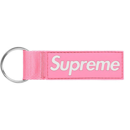 SUPREME WEBBING KEYCHAIN-PINK