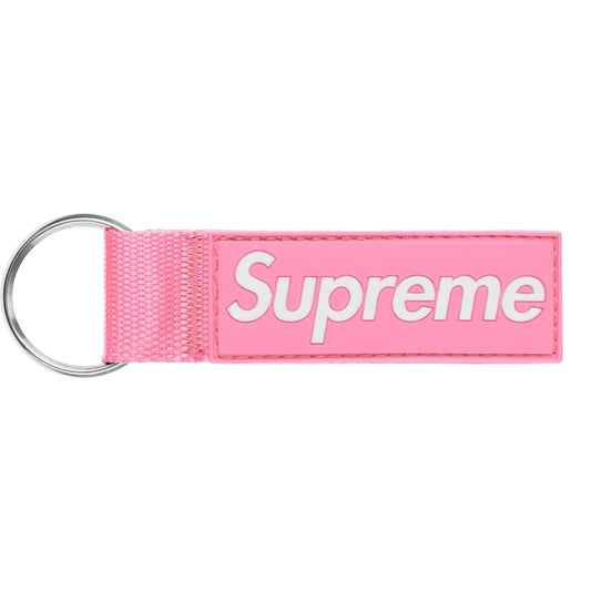 SUPREME WEBBING KEYCHAIN-PINK