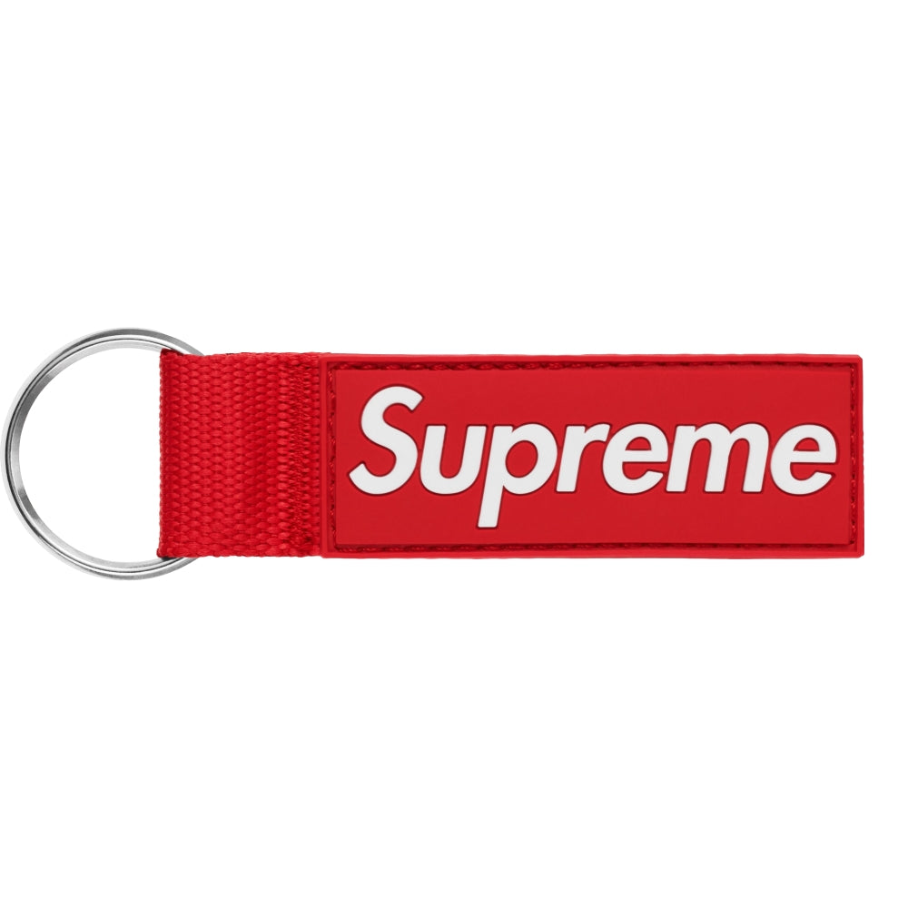 SUPREME WEBBING KEYCHAIN-RED