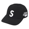 SUPREME WORLD FAMOUS S LOGO 6-PANEL-BLACK