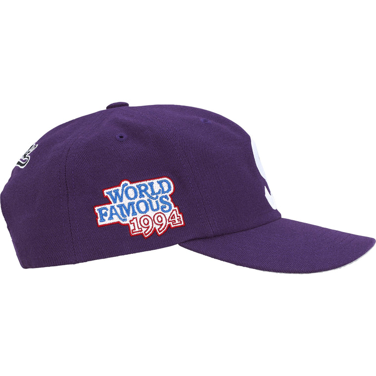SUPREME WORLD FAMOUS S LOGO 6-PANEL-PURPLE