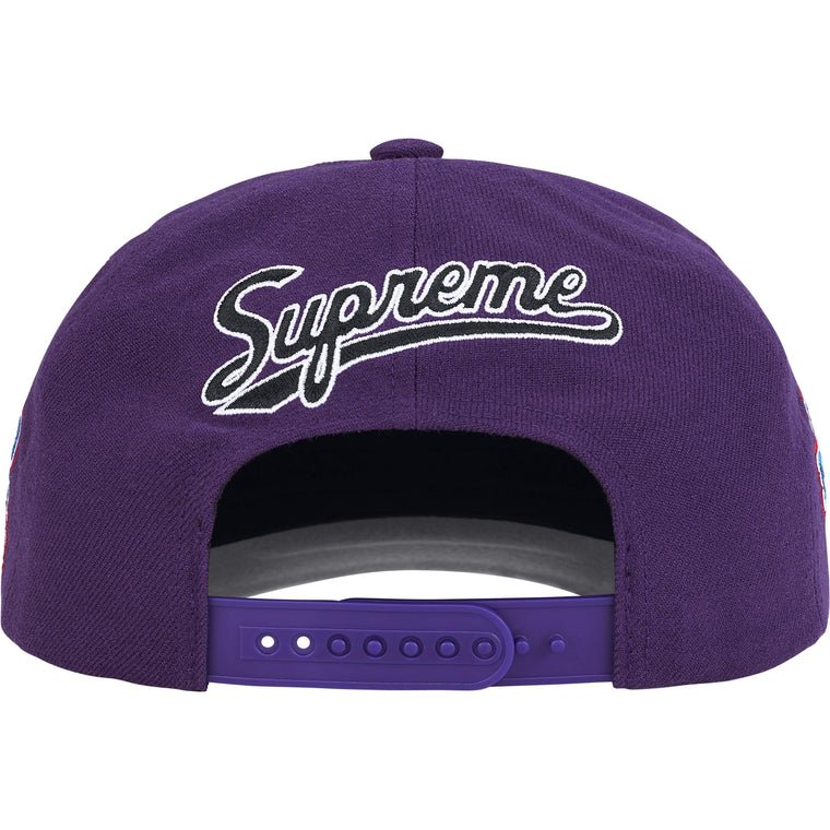 SUPREME WORLD FAMOUS S LOGO 6-PANEL-PURPLE