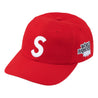 SUPREME WORLD FAMOUS S LOGO 6-PANEL-RED