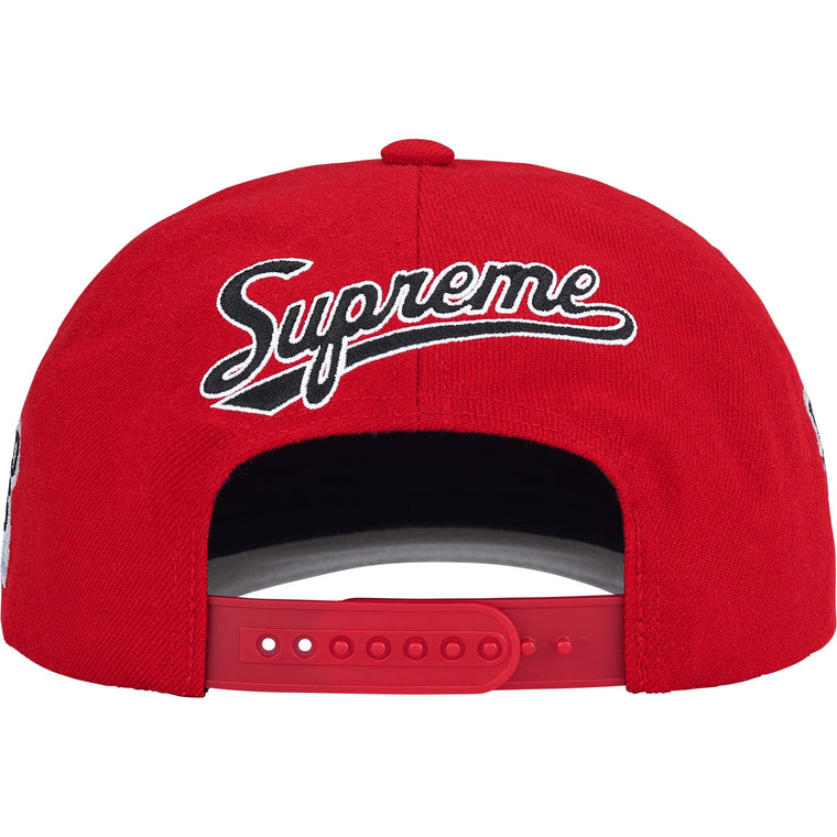 SUPREME WORLD FAMOUS S LOGO 6-PANEL-RED