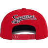 SUPREME WORLD FAMOUS S LOGO 6-PANEL-RED