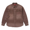 SUPREME WORN SNAP PAINTER SHIRT-BROWN