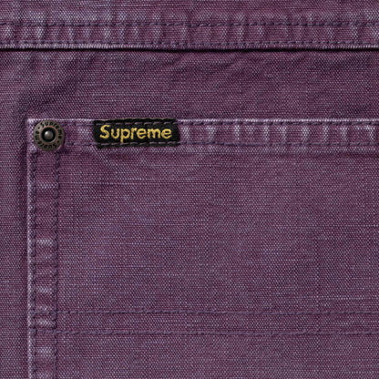 SUPREME WORN SNAP PAINTER SHIRT-PURPLE