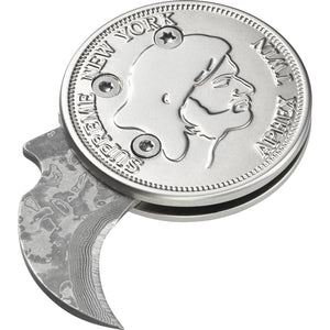 SUPREME APHEX TWIN MANTIS COIN KNIFE-SILVER