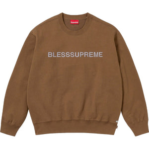 SUPREME BLESS CREWNECK-BROWN