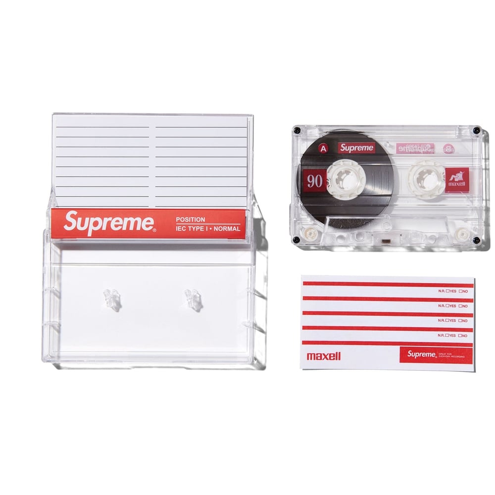 SUPREME MAXELL CASSETTE TAPES (5 PACK)-CLEAR