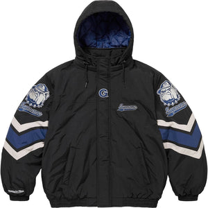 SUPREME MITCHELL & NESS® NCAA HOODED STADIUM JACKET-BLACK
