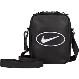 SUPREME NIKE LEATHER SHOULDER BAG. 2L.-BLACK