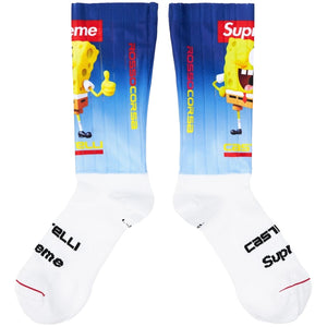 SUPREME SPONGEBOB SQUAREPANTS CASTELLI CYCLING SOCK (1 PACK)-BLUE