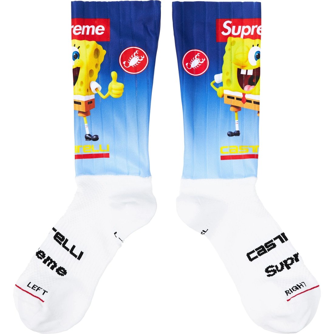 SUPREME SPONGEBOB SQUAREPANTS CASTELLI CYCLING SOCK (1 PACK)-BLUE