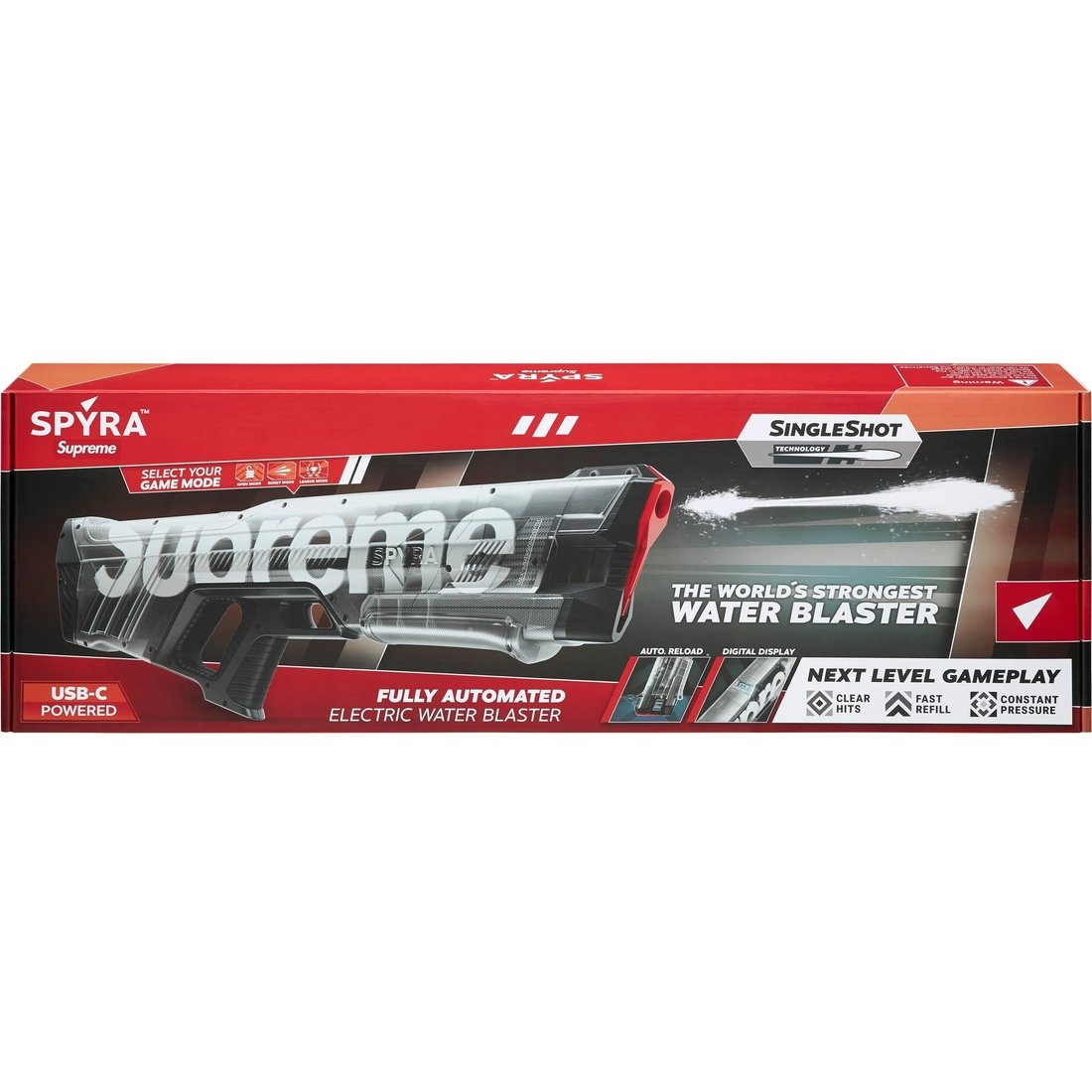 SUPREME SPYRATHREE WATER BLASTER-CLEAR