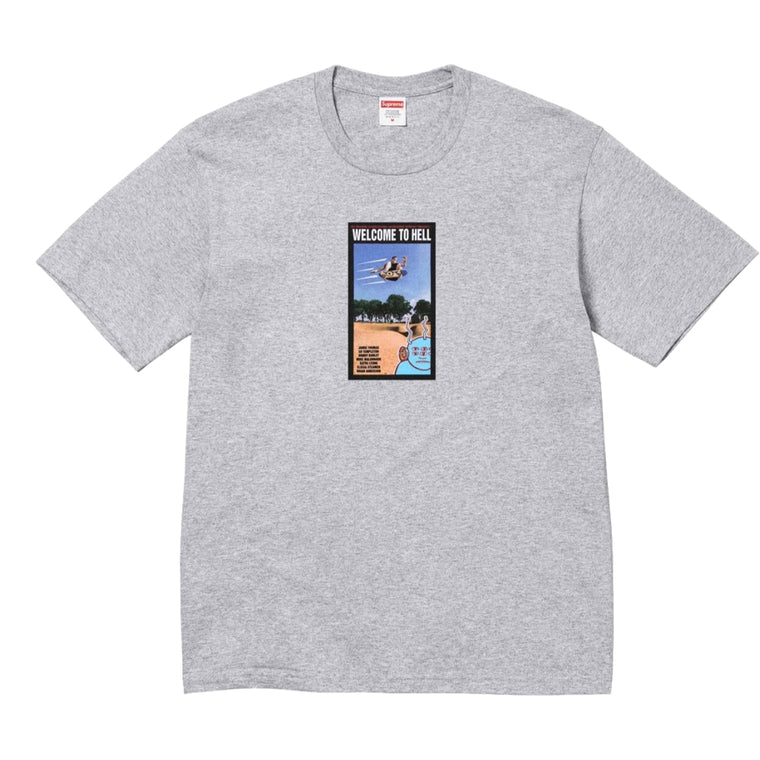 SUPREME TOY MACHINE WELCOME TO HELL TEE-GREY