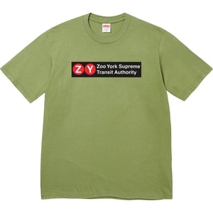 SUPREME ZOO YORK TRANSIT TEE-MOSS