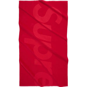 SUPREME TONAL LOGO TOWEL-RED