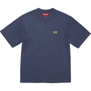 SUPREME WARM UP WASHED S/S TOP-NAVY