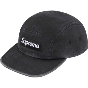 SUPREME WASHED CHINO TWILL CAMP CAP-BLACK