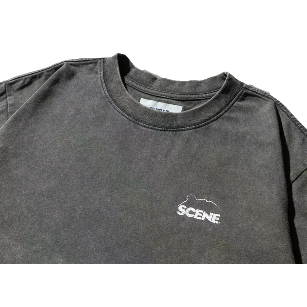 SCENE BY ICE FIRE x JERRYCHO_WASHED LION ROCK TEE-GREY