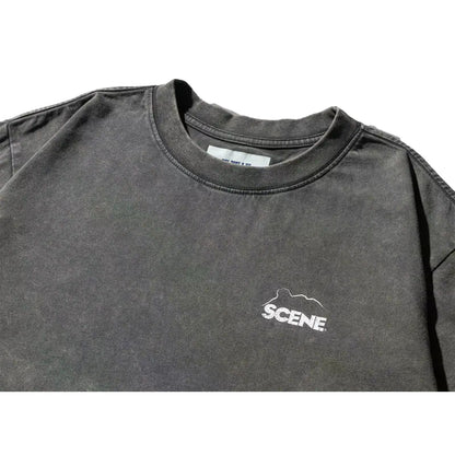 SCENE BY ICE FIRE x JERRYCHO_WASHED LION ROCK TEE-GREY