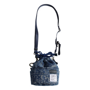 FUNDAMENTAL x MASTER-PIECE DRAWSTRING BAG-INDIGO