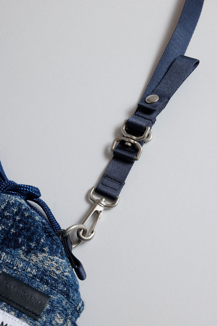 FUNDAMENTAL x MASTER-PIECE DRAWSTRING BAG-INDIGO