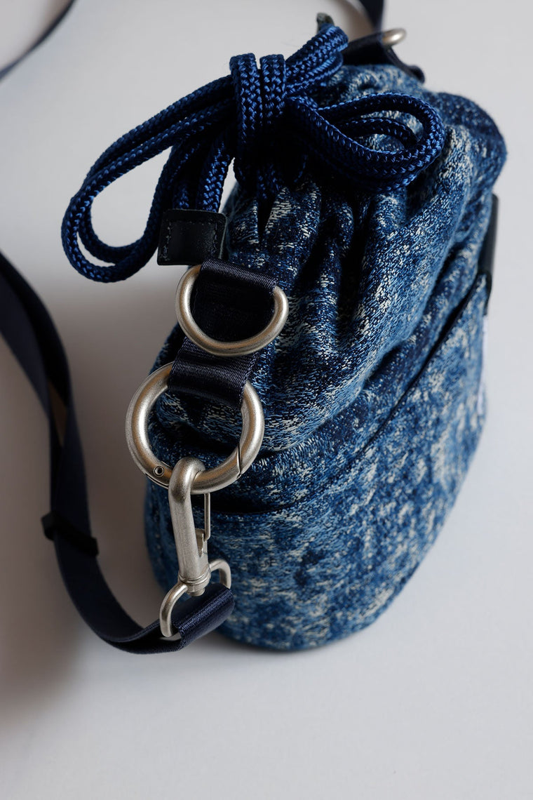 FUNDAMENTAL x MASTER-PIECE DRAWSTRING BAG-INDIGO
