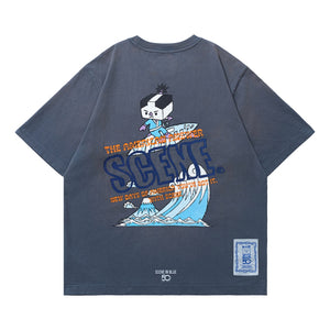 SCENE BY ICE FIRE x  TO-FU SUMMER TEE E-NAVY