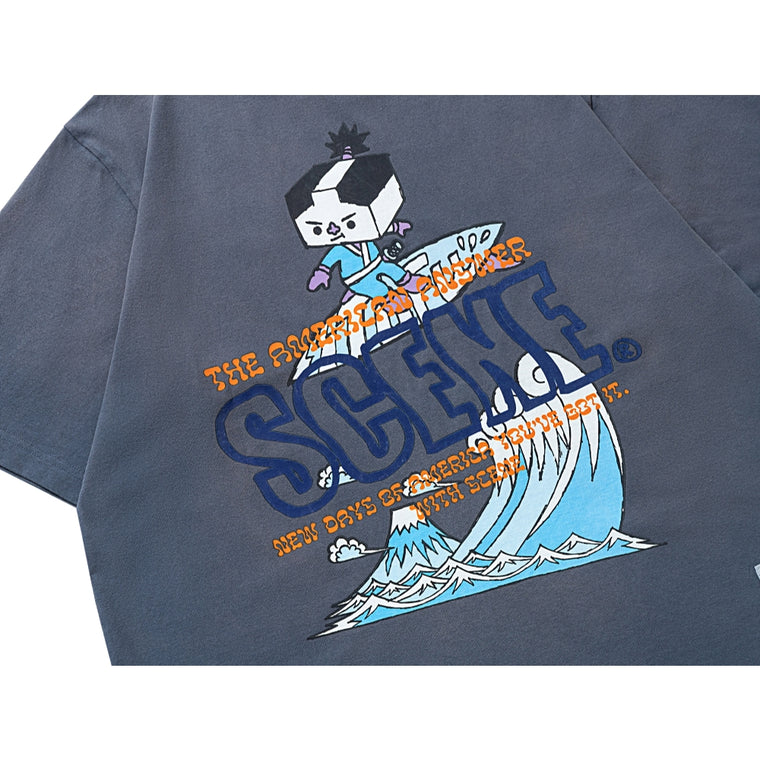 SCENE BY ICE FIRE x  TO-FU SUMMER TEE E-NAVY