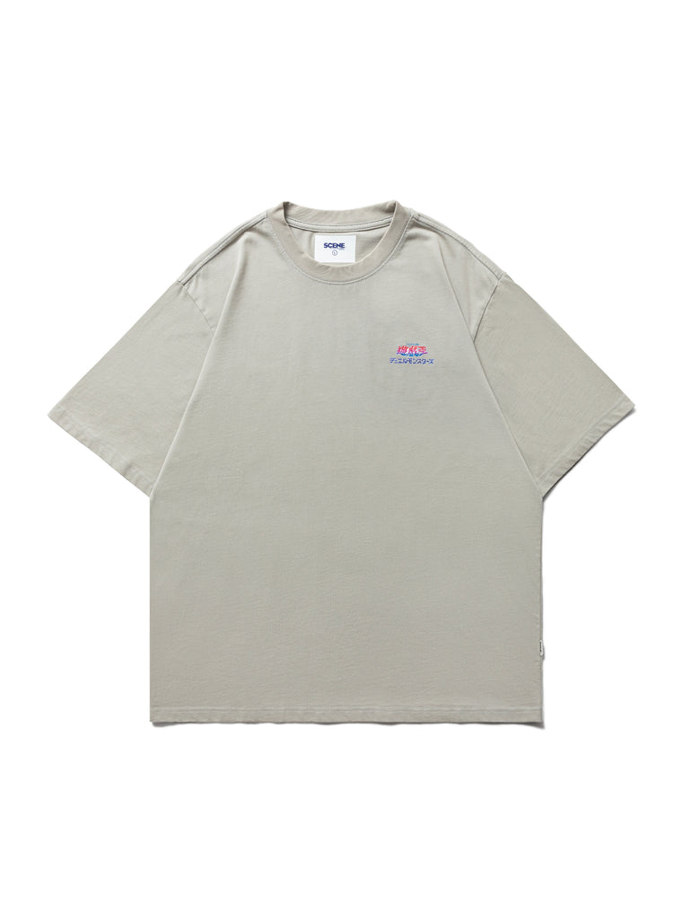 SCENE BY ICE FIRE X YU-GI—OH WASHED CLASSIC TEE-GREY
