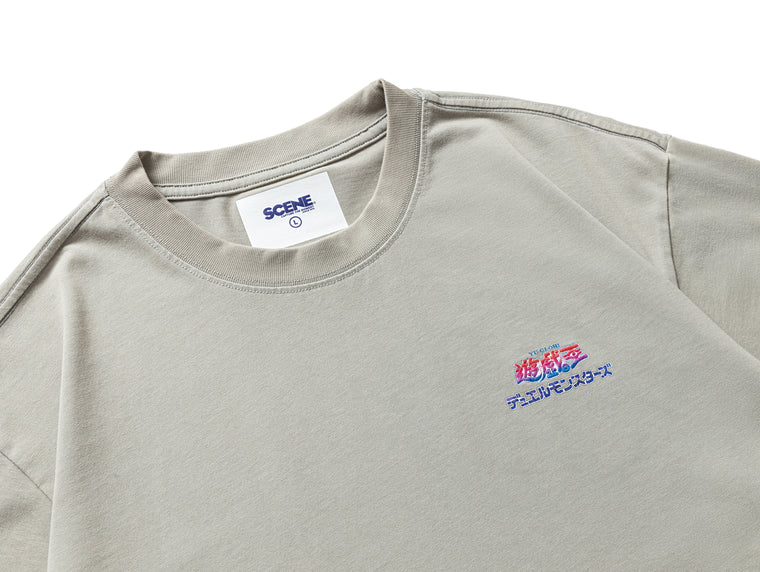 SCENE BY ICE FIRE X YU-GI—OH WASHED CLASSIC TEE-GREY