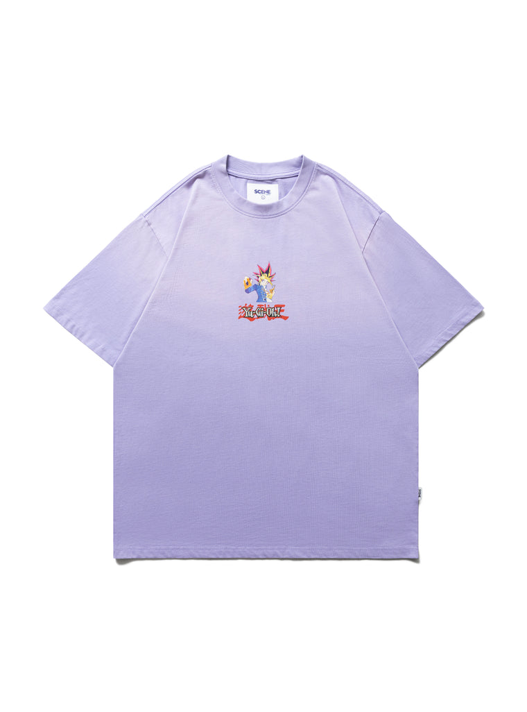 SCENE BY ICE FIRE X YU-GI—OH_MUTO YUHI WASHED TEE-PURPLE