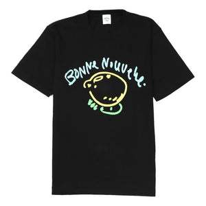 BONNE NOUVELLE LEMON+TYPOGRAPHY BIG LOGO T-SHIRT-BLACK