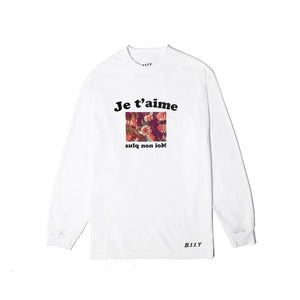 BE TRUE TO YOURSELF FLOWER LS SHIRT -WHITE