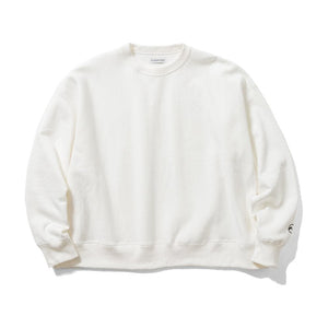 Flagstuff DONUTS LOGO FLAT SEAM HEAVY SWEAT-WHITE