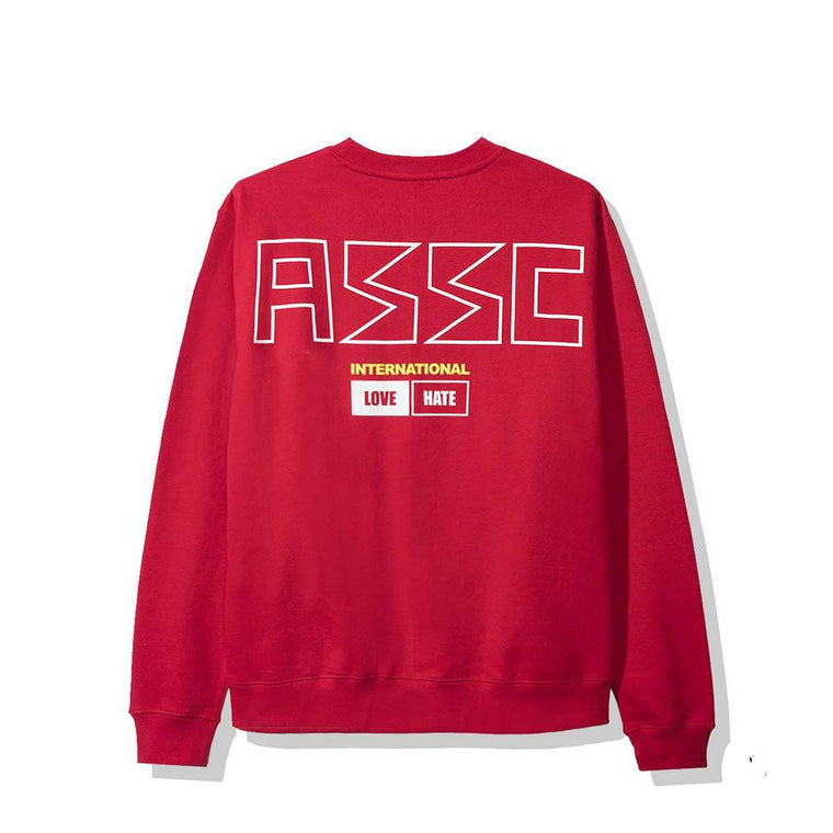 AntiSocialSocialClub 300ZX RED CREWNECK -RED
