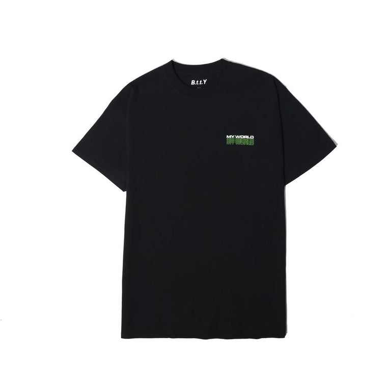 BE TRUE TO YOURSELF BTTY NEON LOGO TEE -BLACK