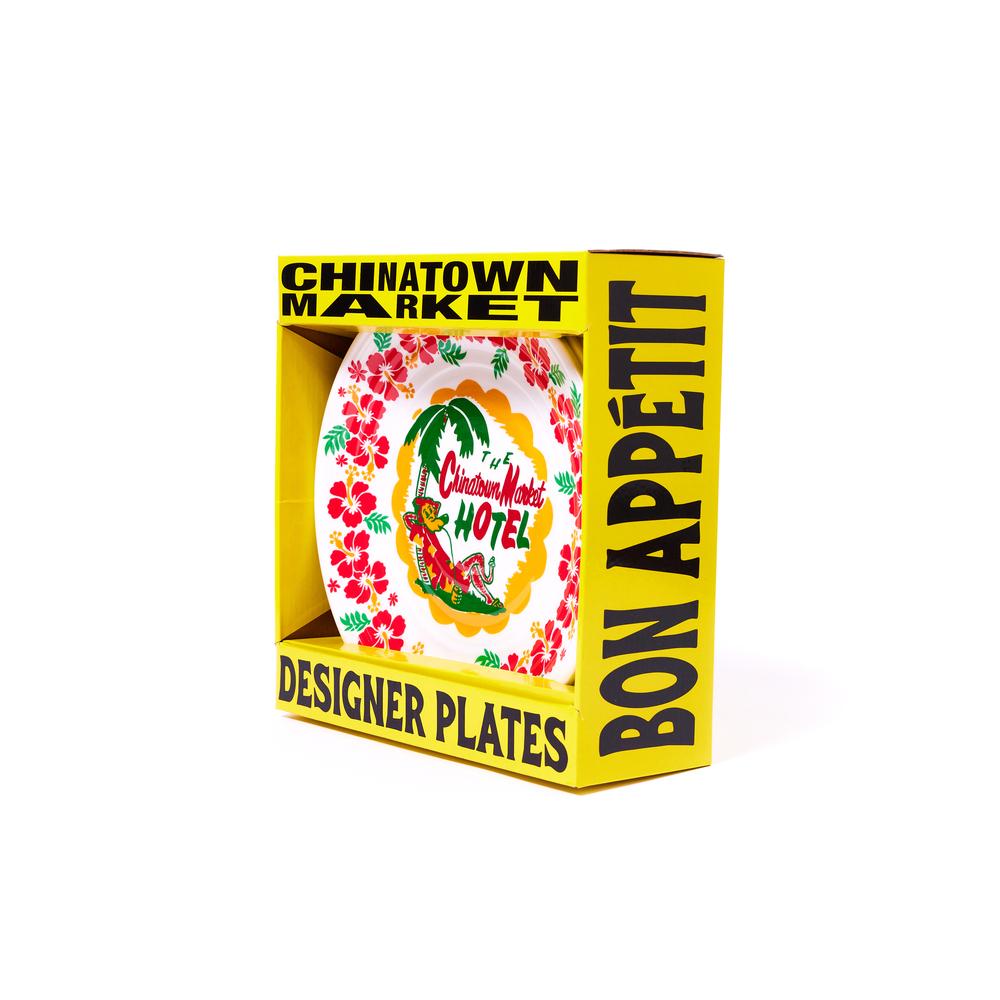 CHINA TOWN MARKET HOTEL PLATE (PACK OF 4)-WHITE