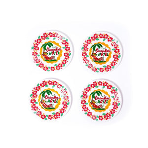 CHINA TOWN MARKET HOTEL PLATE (PACK OF 4)-WHITE
