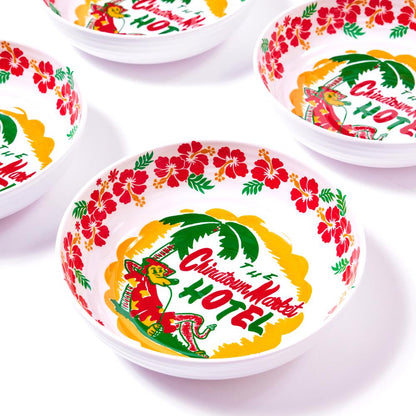 CHINA TOWN MARKET HOTEL BOWL (PACK OF 4)-WHITE