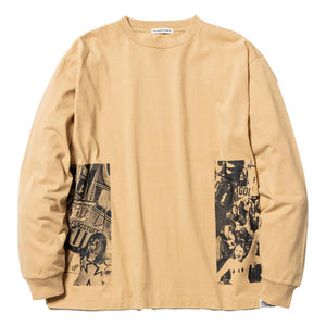 FLAGSTUFF "BARCODE" L/S TEE-CAMEL