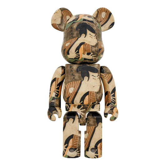 MEDICOM TOY BE@RBRICK 1000% TOSHUSAI SHARAKU "ACTOR OTANI ONIJI III AS THE FOOTMAN (YAKKO) EDOHEI"-BROWN